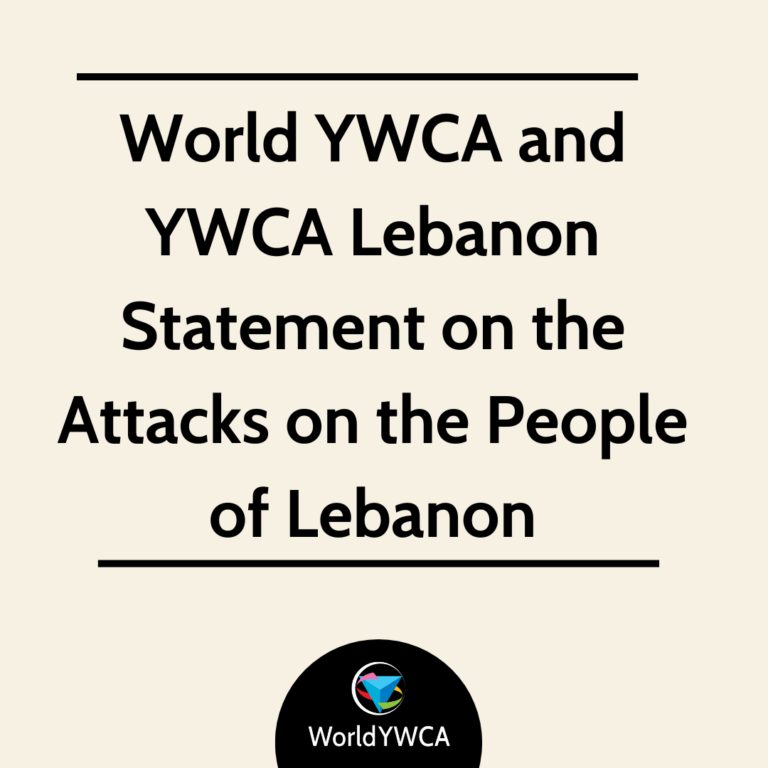 World YWCA and YWCA Lebanon Statement on the Attacks on the People of Lebanon